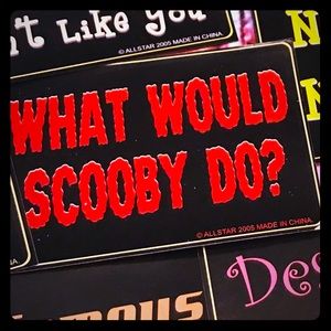 2005 Retro Deadstock Humor Sticker 4x3” approx Vintage Unique Scooby 90s Saying